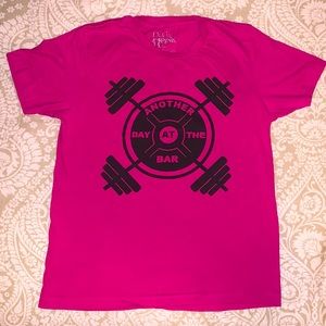 Medium Flex It Pink “another day at the bar” top